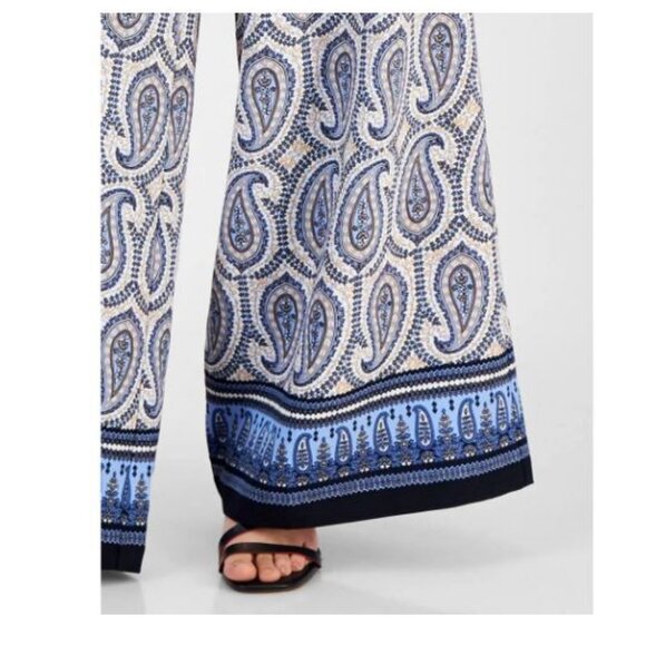 Tommy Hilfiger Paisley Wide Leg Pants Size Medium - Picture 3 of 8